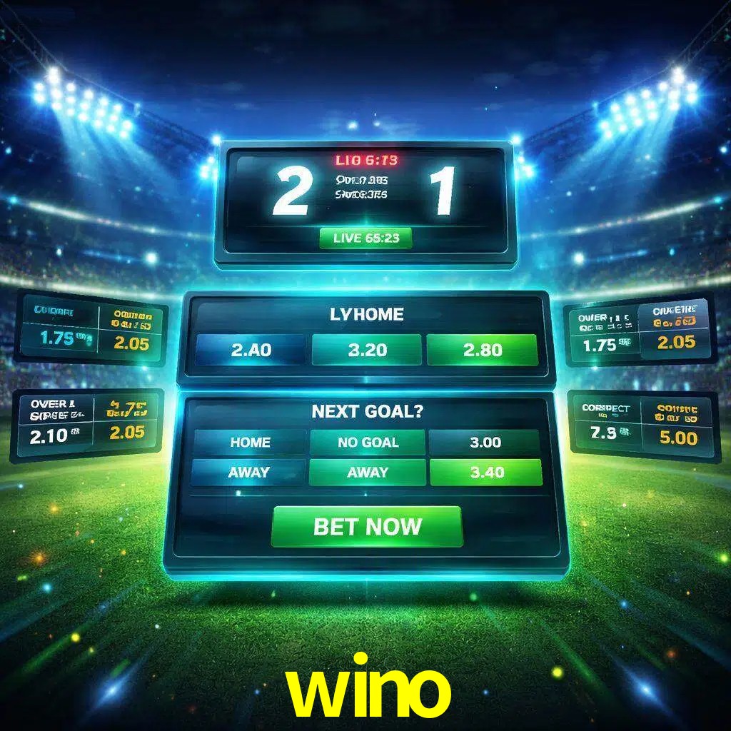 Vista de apuestas en vivo wino durante un partido en curso